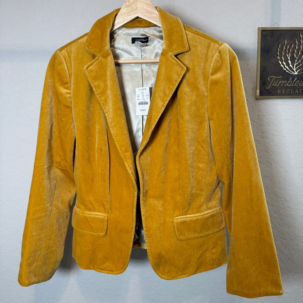 J. Crew Factory Golden Velvet Blazer